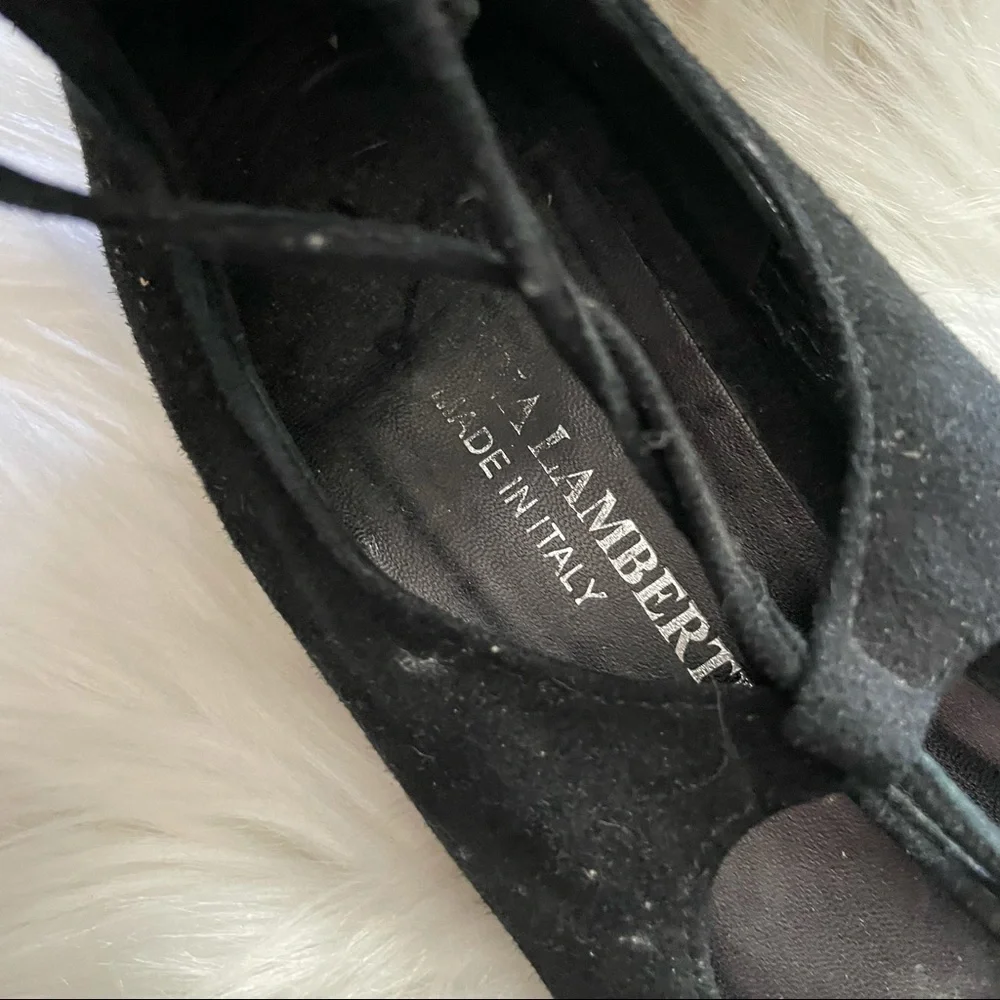 Gianna Lamberti black Suede Lace up flats